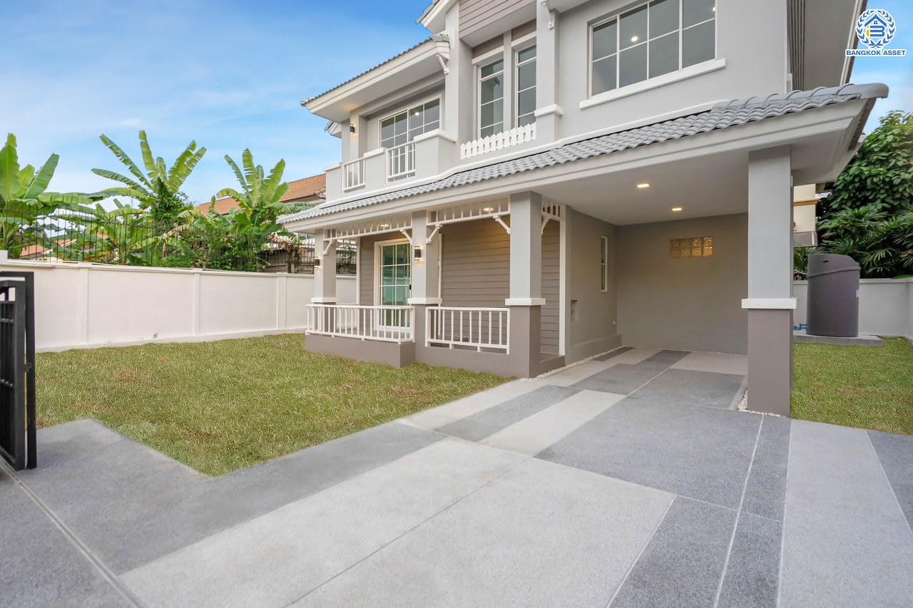 บ้านมือสองตกแต่งใหม่ แบรนด์ LH โครงการ มัณฑนา ราชพฤกษ์ หลังมุม เนื้อที่ 60.1 ตร.ว. ฟังก์ชัน 3 ห้องนอน 2 ห้องน้ำ จอดรถได้ 1 คัน พร้อมพื้นที่รอบบ้านกว้างขวาง Facilities ตอบโจทย์ทุกกิจกรรม! บนทำเลใกล้วงเวียนพระราม5 เซ็นทรัลเวสต์เกต และรถไฟฟ้า "สถานีบางรักน้อยท่าอิฐ"